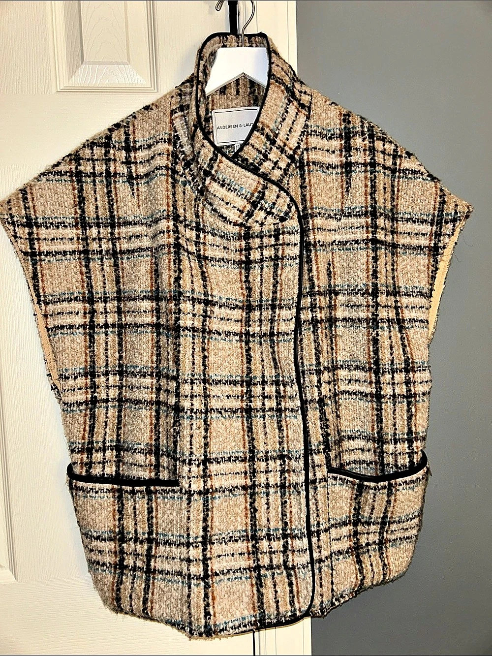 Andersen & Lauth Kura Vest Plaid Brown & Black